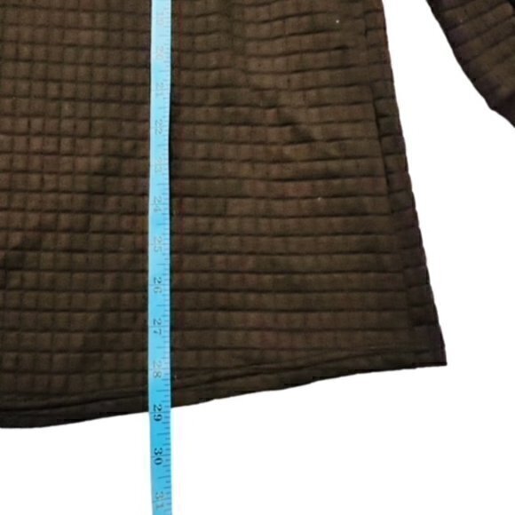 🛍️2 for $25 Sale🛍️ Black Waffle Square Crew Neck Sweatshirt 1X Cozy - Picture 8 of 14